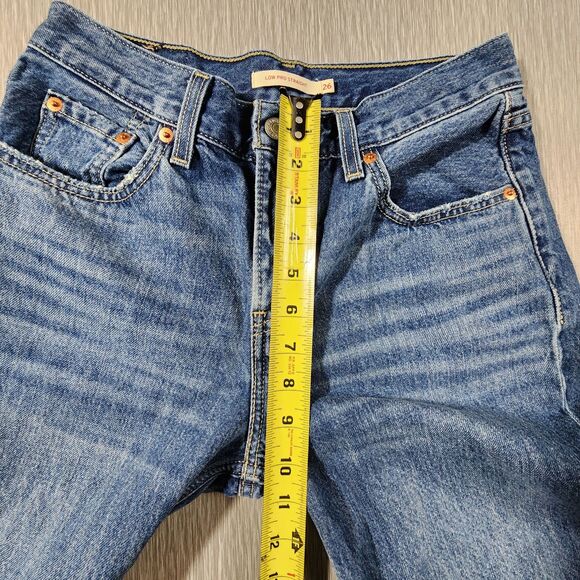 Levi's Jeans Women's 26 Low Pro Straight Leg Mid Rise Denim Medium Blue 26x27 - Picture 11 of 11